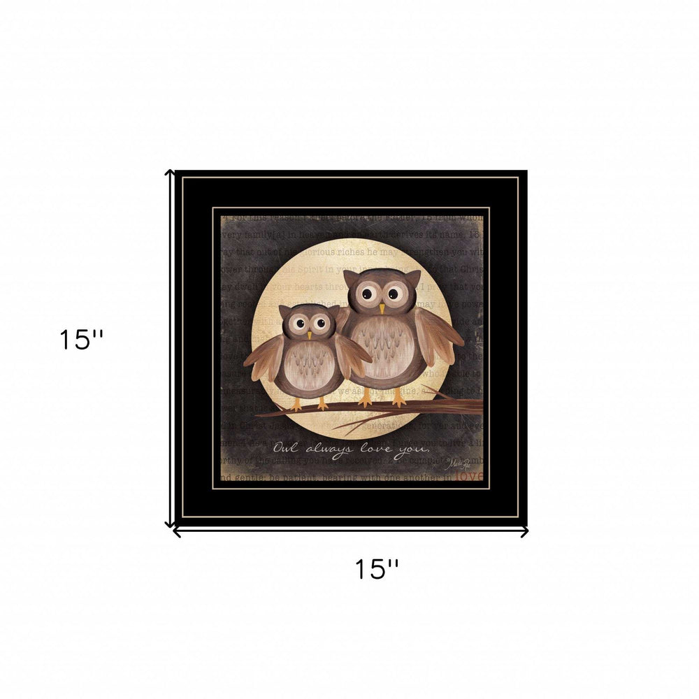 Owl Always Love and Need You 2 Black Framed Print Wall Art - Homeroots - Flyclothing LLC