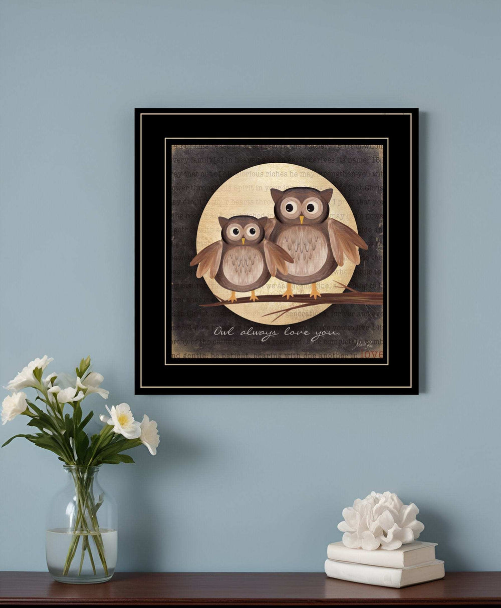Owl Always Love and Need You 2 Black Framed Print Wall Art - Homeroots - Flyclothing LLC