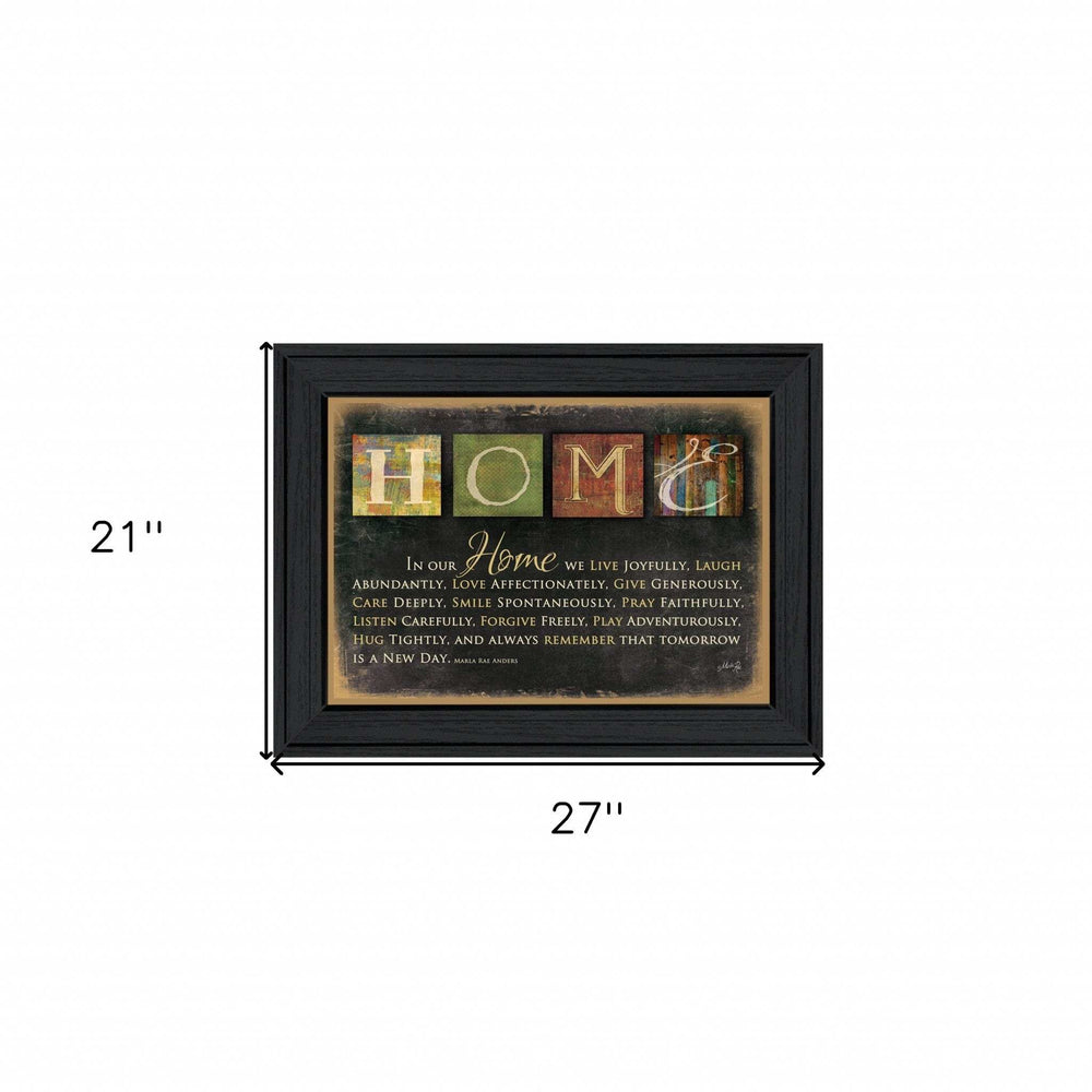 In Our Home 6 Black Framed Print Wall Art - Homeroots - Flyclothing LLC