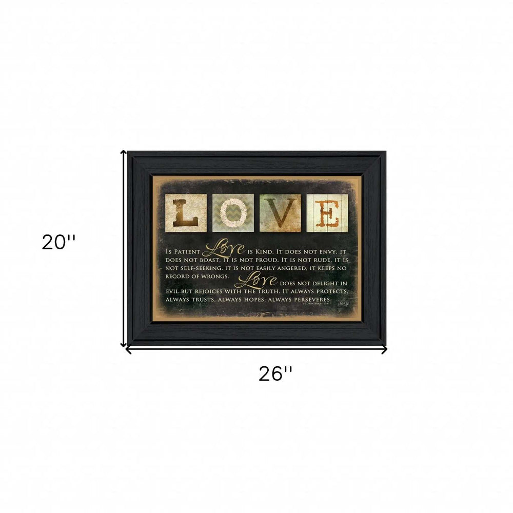 Love 4 Black Framed Print Wall Art - Homeroots - Flyclothing LLC