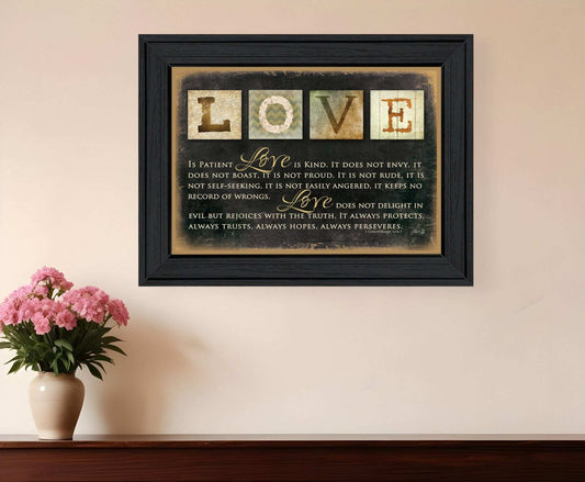 Love 4 Black Framed Print Wall Art - Homeroots - Flyclothing LLC