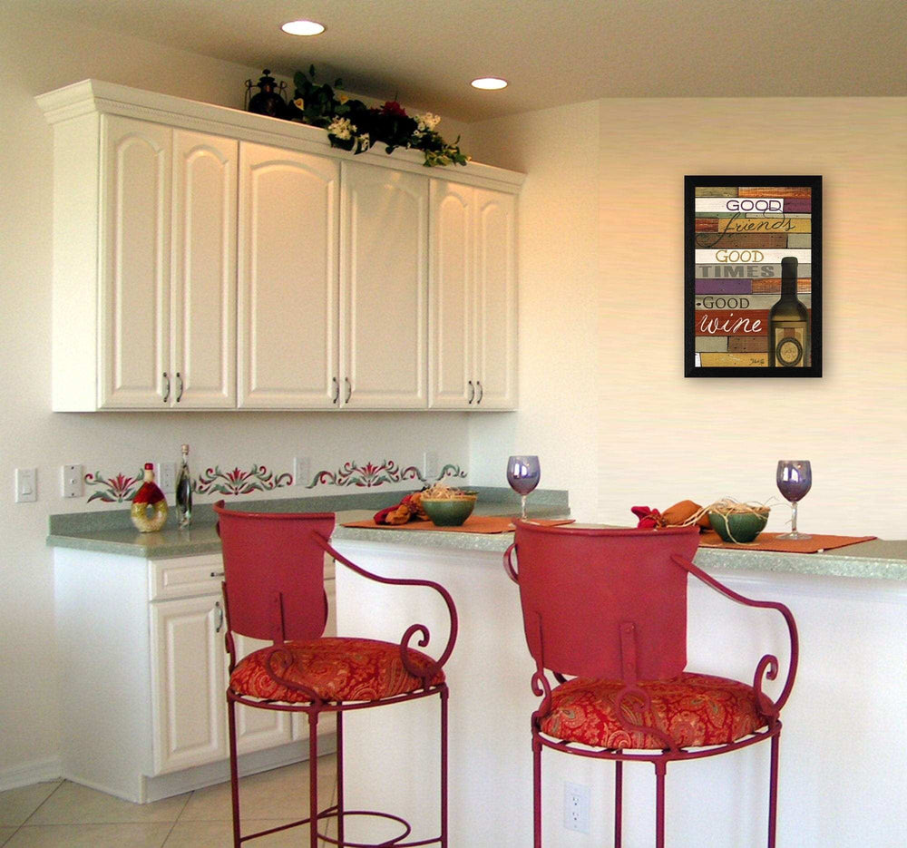 Good Wine 2 Black Framed Print Wall Art - Homeroots - Flyclothing LLC