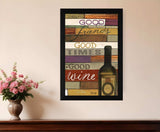 Good Wine 2 Black Framed Print Wall Art - Homeroots - Flyclothing LLC