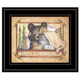 Bear Necessities Getting Ready Black Framed Print Wall Art - Homeroots - Flyclothing LLC