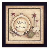 Cherish Yesterday 1 Black Framed Print Wall Art - Homeroots - Flyclothing LLC