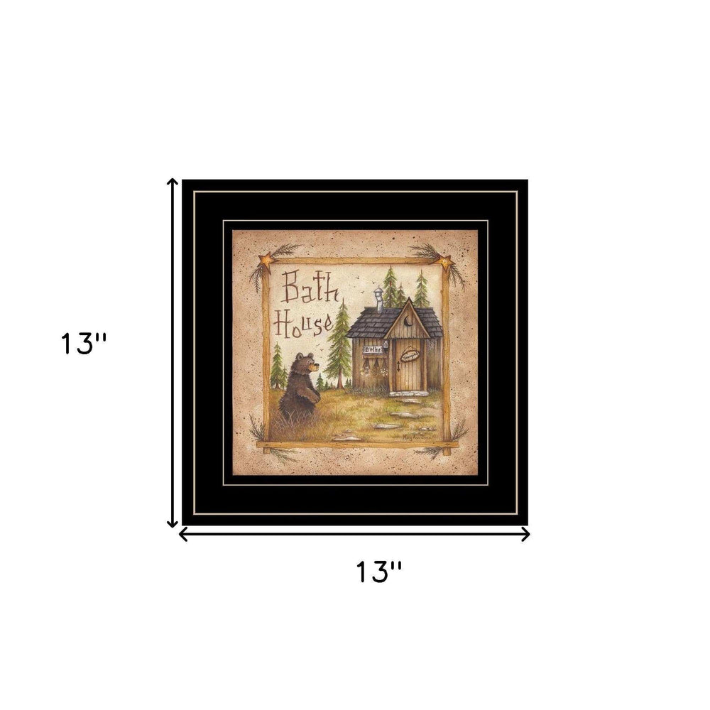 Bath House 4 Black Framed Print Bathroom Wall Art - Homeroots - Flyclothing LLC