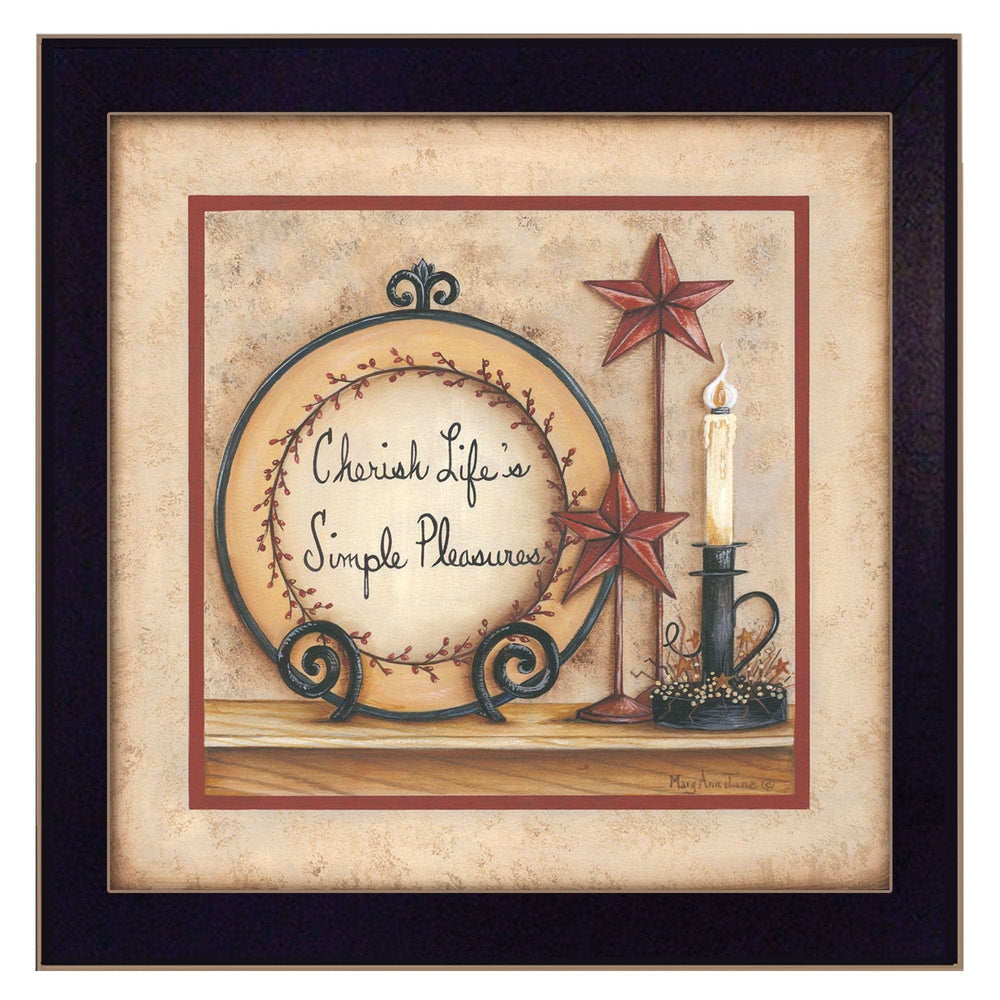 Simple Pleasures 2 Black Framed Print Wall Art - Homeroots - Flyclothing LLC