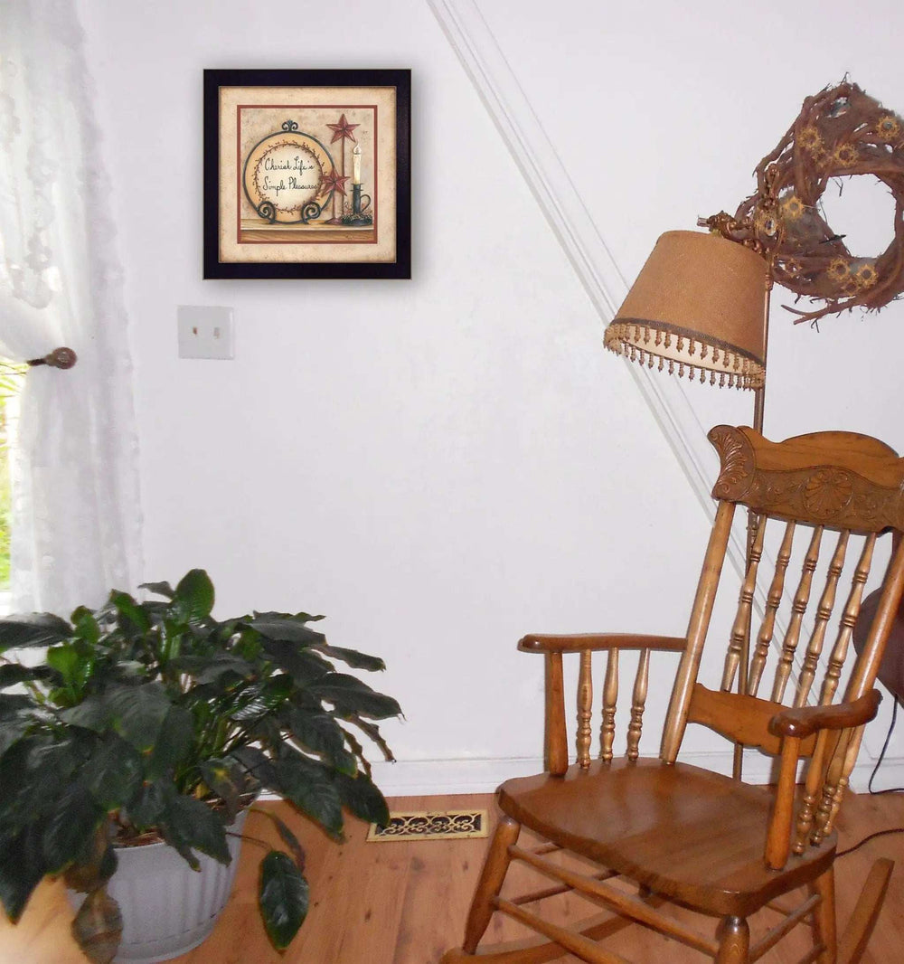 Simple Pleasures 2 Black Framed Print Wall Art - Homeroots - Flyclothing LLC