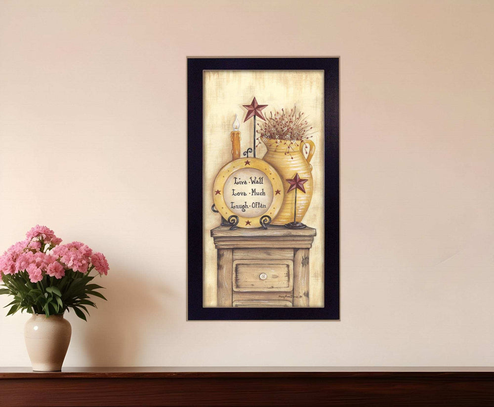 Words to Live Black Framed Print Wall Art - Homeroots - Flyclothing LLC