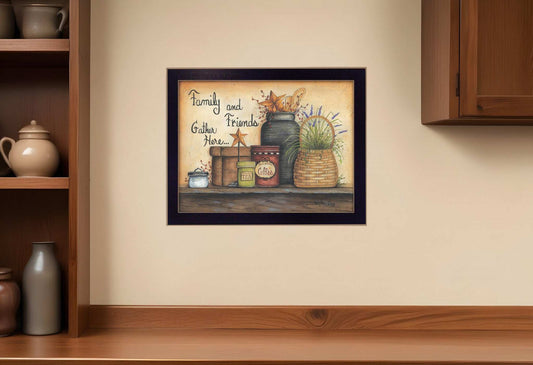 Family and Friends 1 Black Framed Print Wall Art - Homeroots - Flyclothing LLC