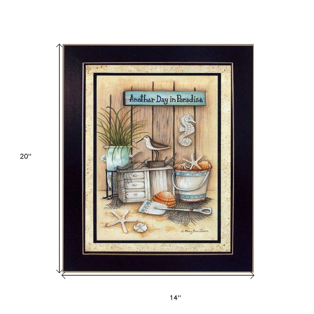 Another Day in Paradise 2 Black Framed Print Wall Art - Homeroots - Flyclothing LLC