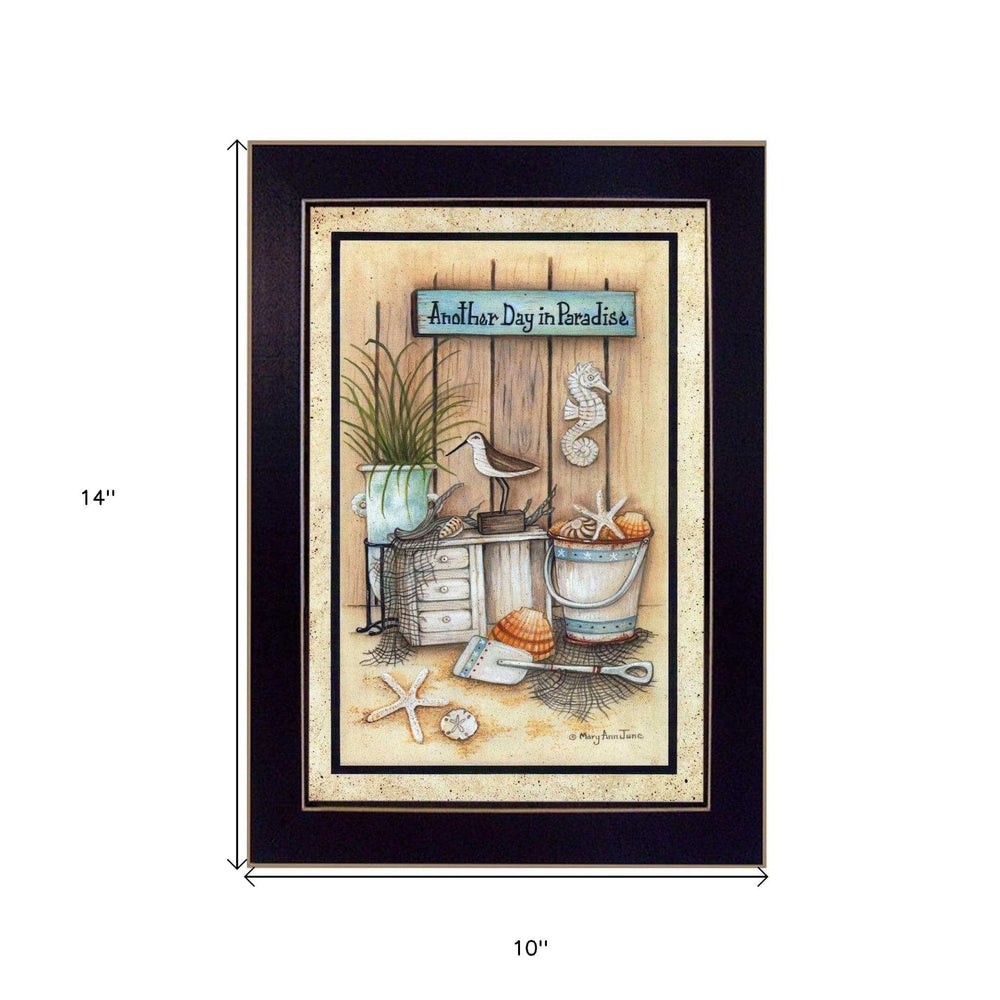 Another Day in Paradise 1 Black Framed Print Wall Art - Homeroots - Flyclothing LLC