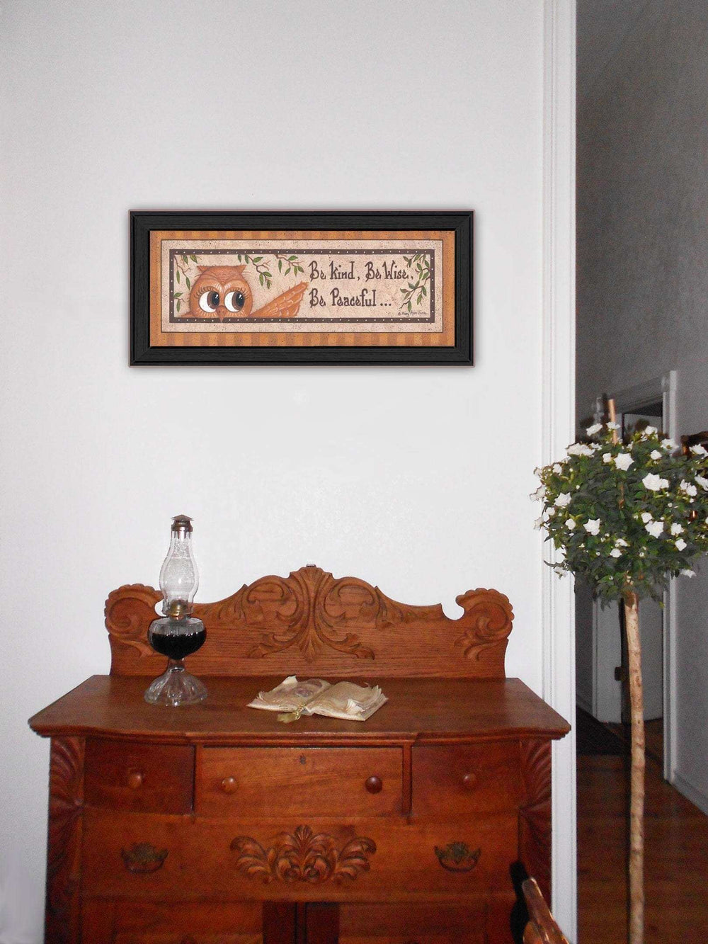 Wise Owl Black Framed Print Wall Art - Homeroots - Flyclothing LLC