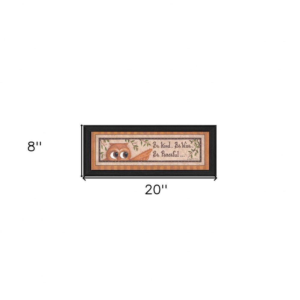 Wise Owl Black Framed Print Wall Art - Homeroots - Flyclothing LLC