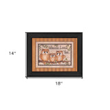 Whoooo Loves You Black Framed Print Wall Art - Homeroots - Flyclothing LLC