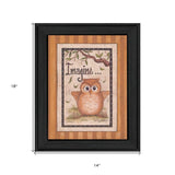 Imagine Black Framed Print Wall Art - Homeroots - Flyclothing LLC