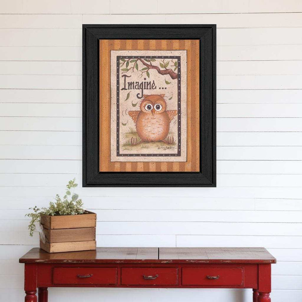 Imagine Black Framed Print Wall Art - Homeroots - Flyclothing LLC