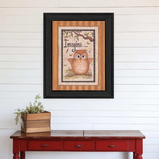 Imagine Black Framed Print Wall Art - Homeroots - Flyclothing LLC