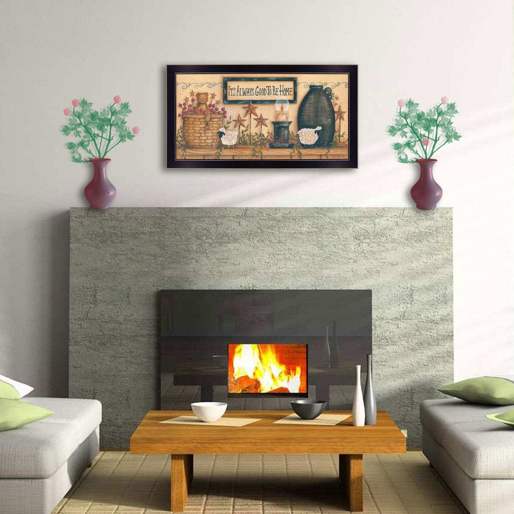 Its Always Good to Be Home Black Framed Print Wall Art - Homeroots - Flyclothing LLC