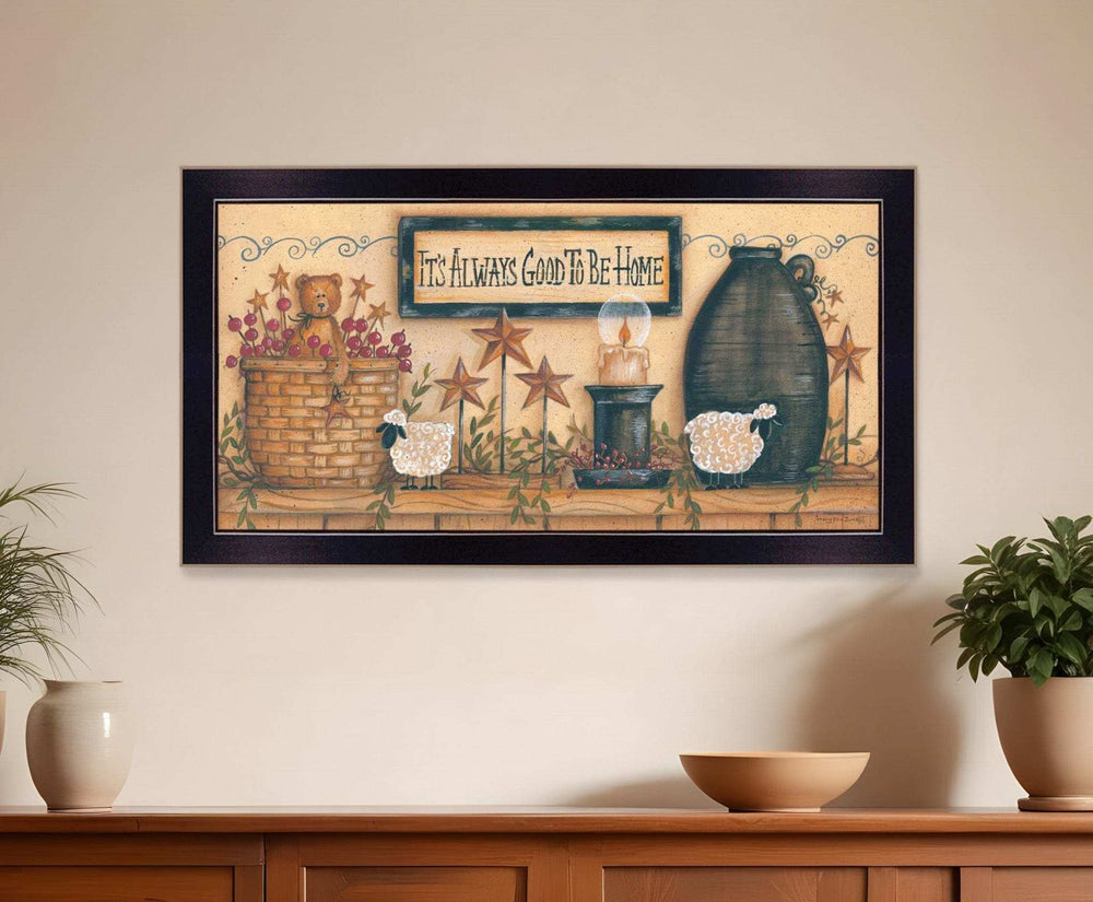 Its Always Good to Be Home Black Framed Print Wall Art - Homeroots - Flyclothing LLC