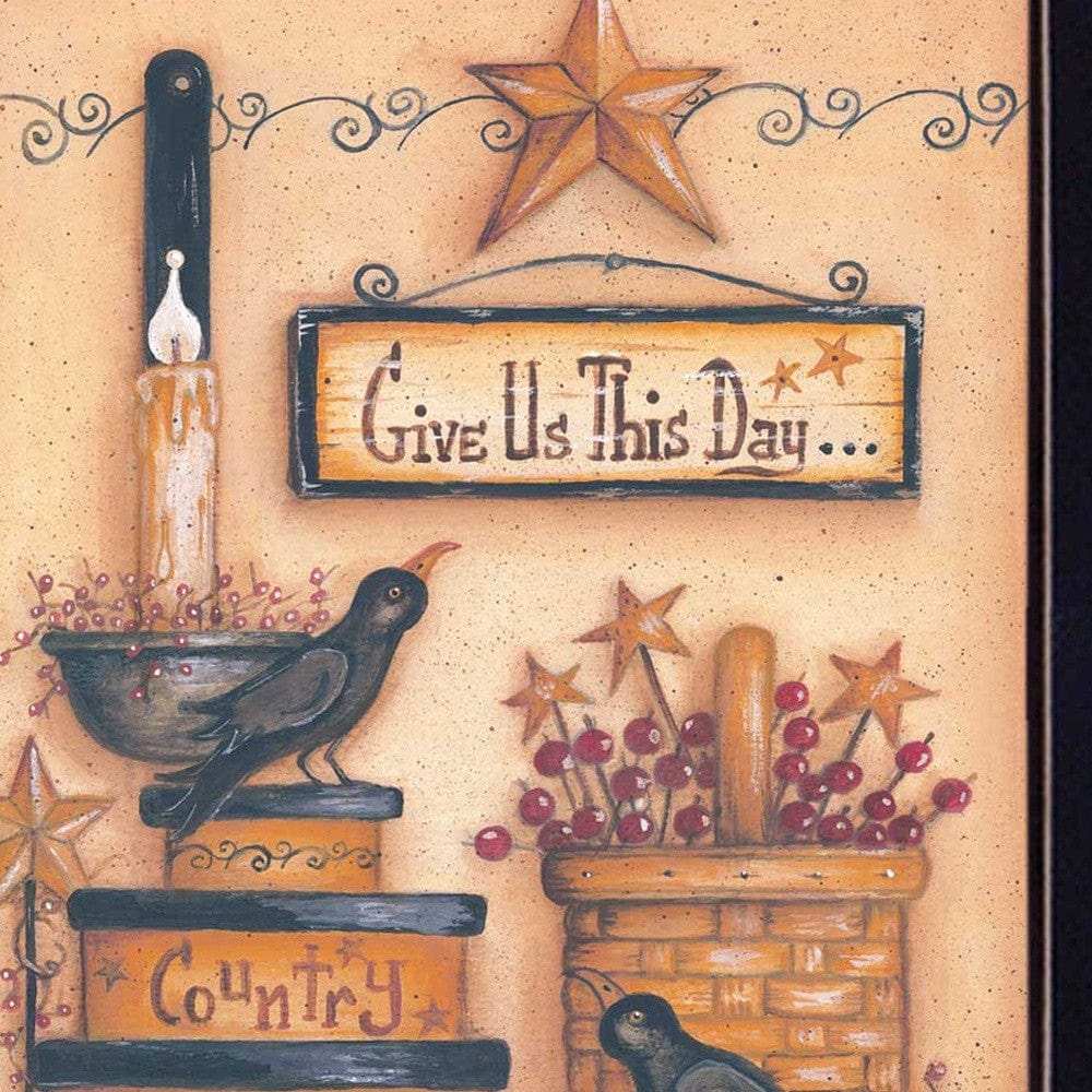 Give Us This Day Black Framed Print Wall Art - Homeroots - Flyclothing LLC