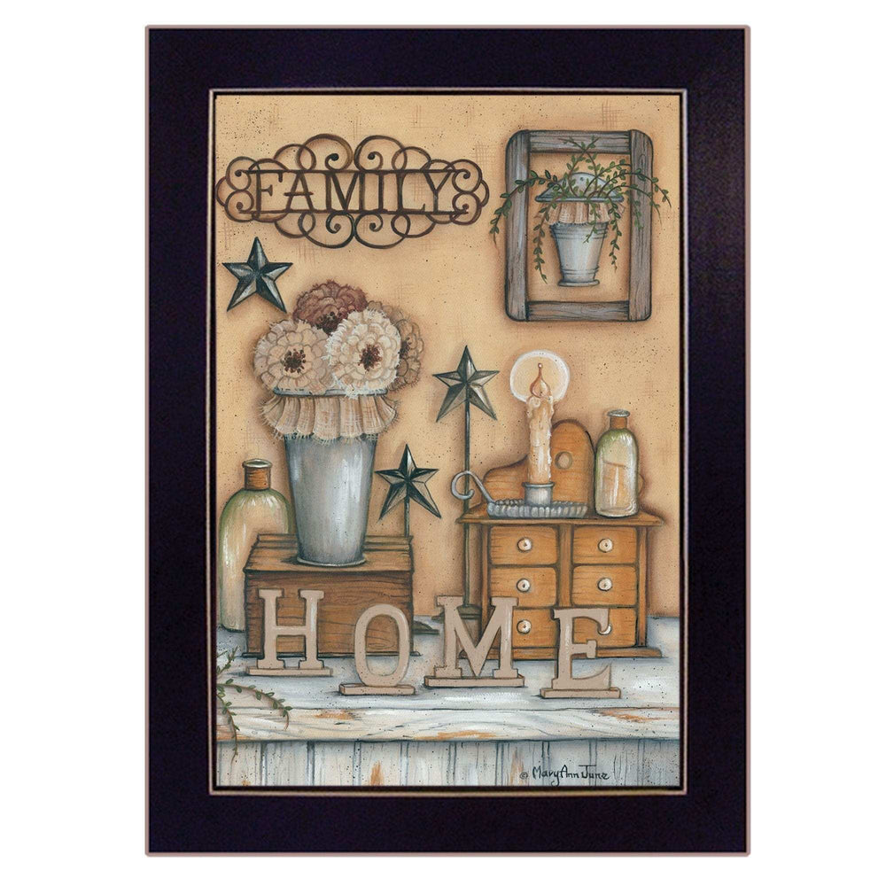 Family 9 Black Framed Print Wall Art - Homeroots - Flyclothing LLC
