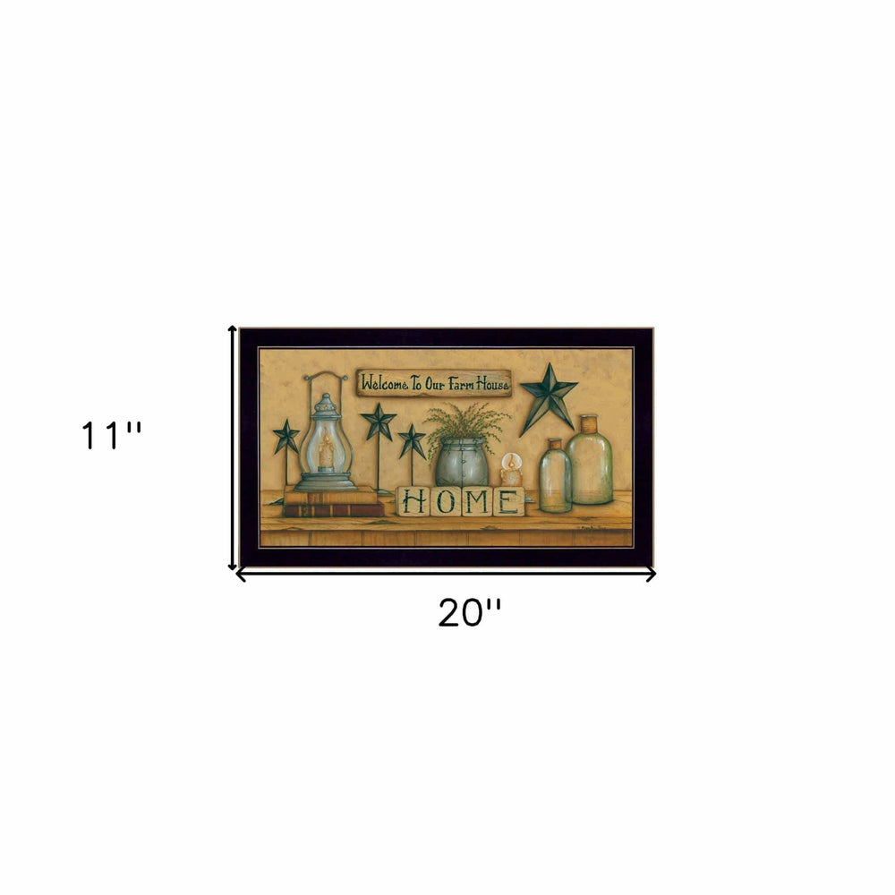 Welcome to Our Farm House Black Framed Print Wall Art - Homeroots - Flyclothing LLC