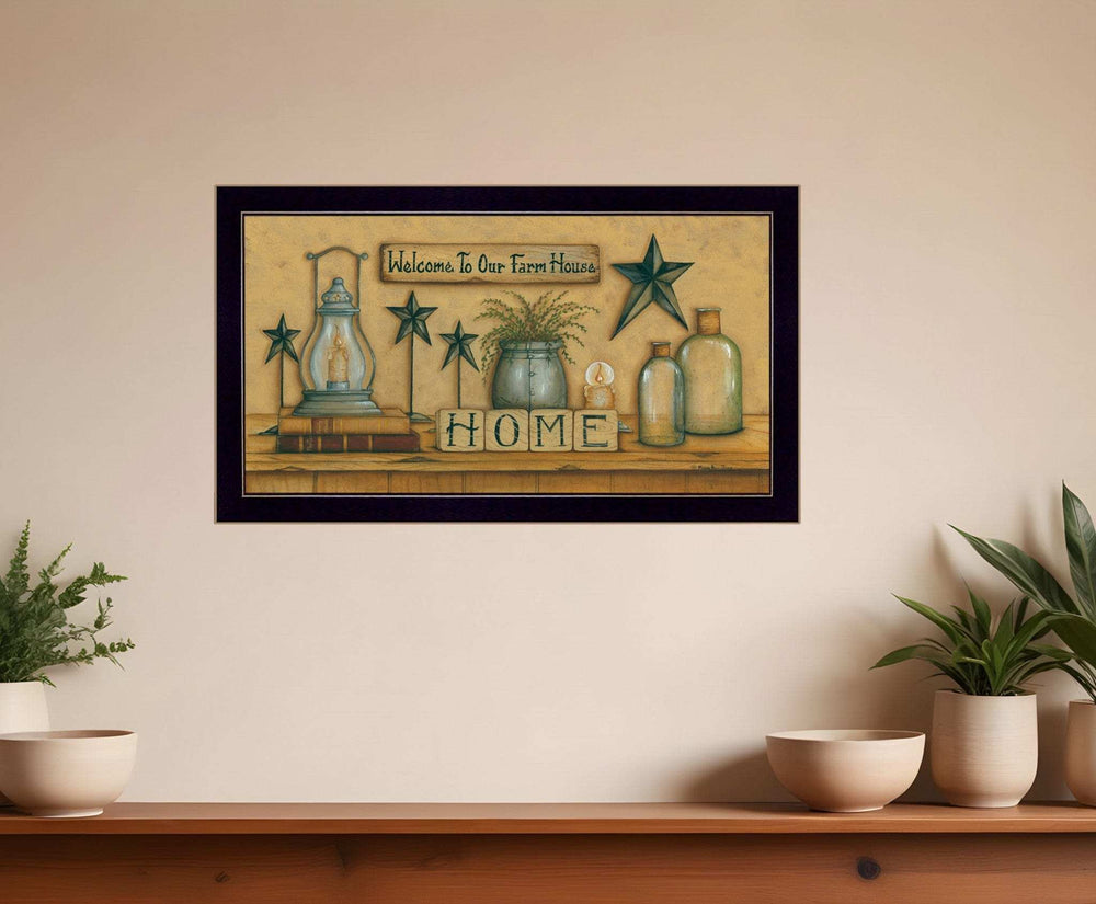 Welcome to Our Farm House Black Framed Print Wall Art - Homeroots - Flyclothing LLC