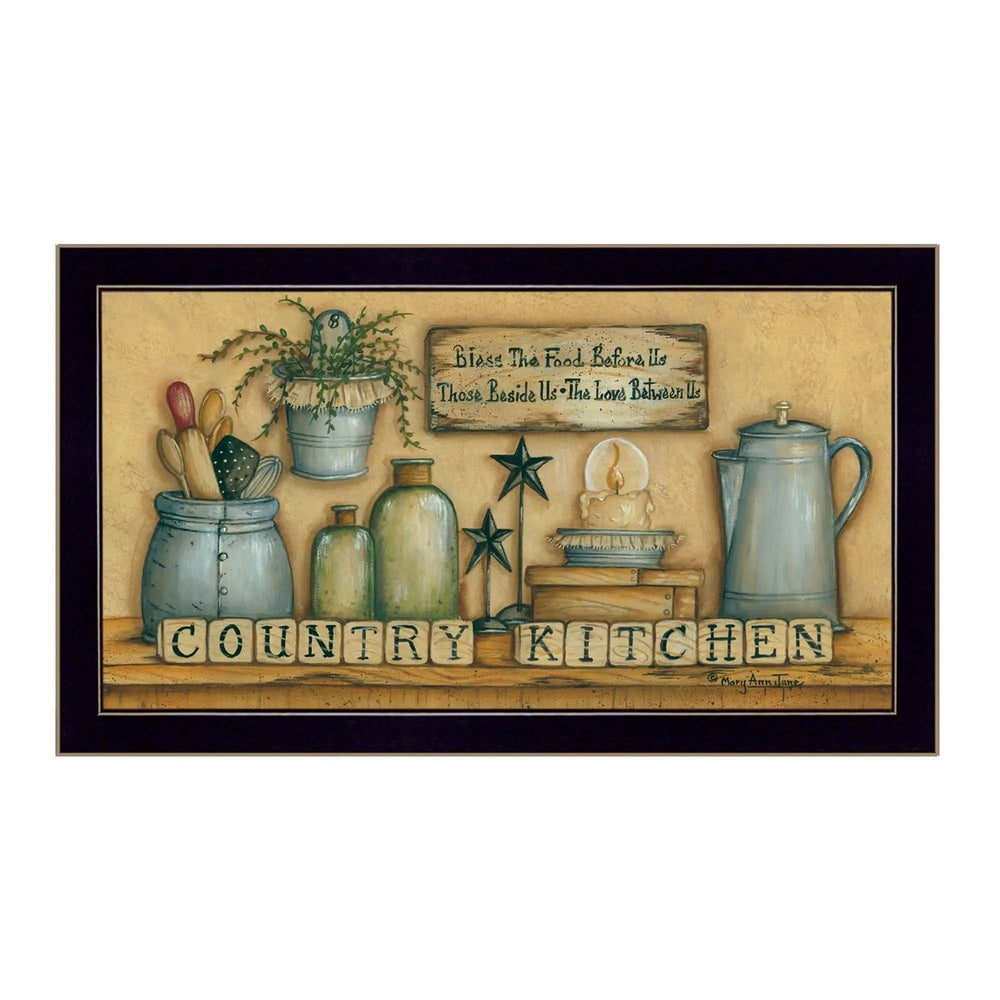 Country Kitchen 2 Black Framed Print Kitchen Wall Art - Homeroots - Flyclothing LLC