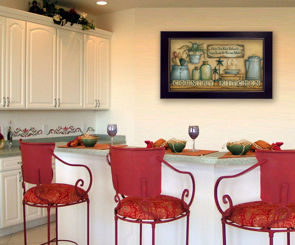 Country Kitchen 2 Black Framed Print Kitchen Wall Art - Homeroots - Flyclothing LLC