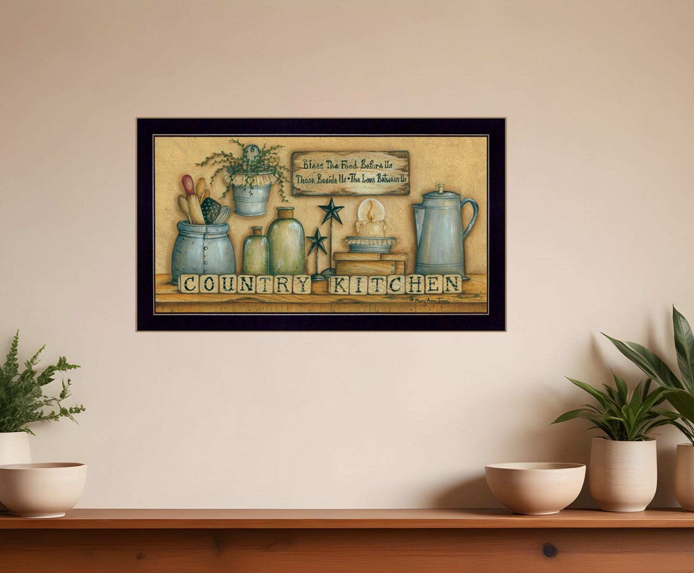 Country Kitchen 2 Black Framed Print Kitchen Wall Art - Homeroots - Flyclothing LLC