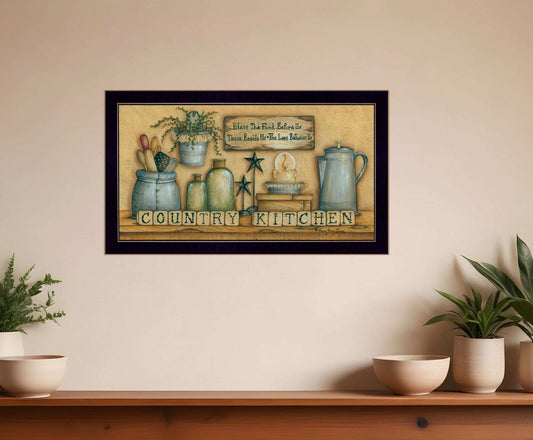 Country Kitchen 2 Black Framed Print Kitchen Wall Art - Homeroots - Flyclothing LLC