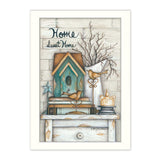 Home Sweet Home 5 White Framed Print Wall Art - Homeroots - Flyclothing LLC