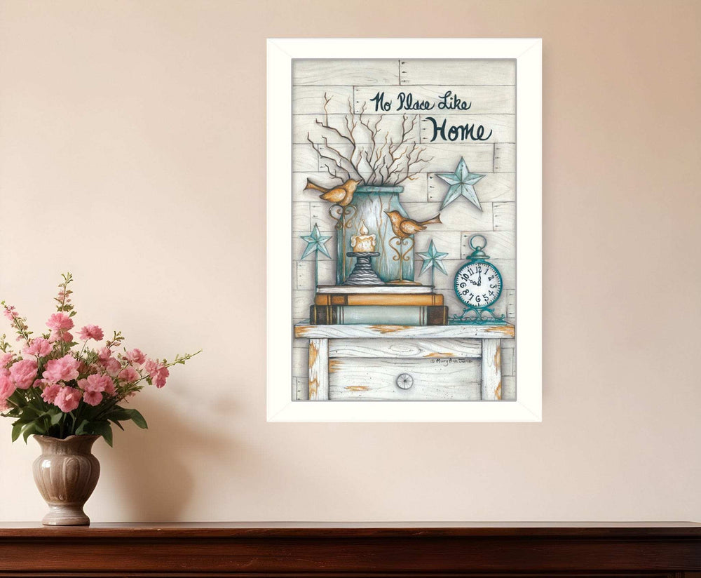 No Place Like Home 6 White Framed Print Wall Art - Homeroots - Flyclothing LLC