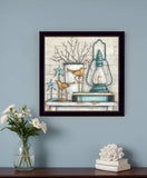 Lantern on Books 1 Black Framed Print Wall Art - Homeroots - Flyclothing LLC