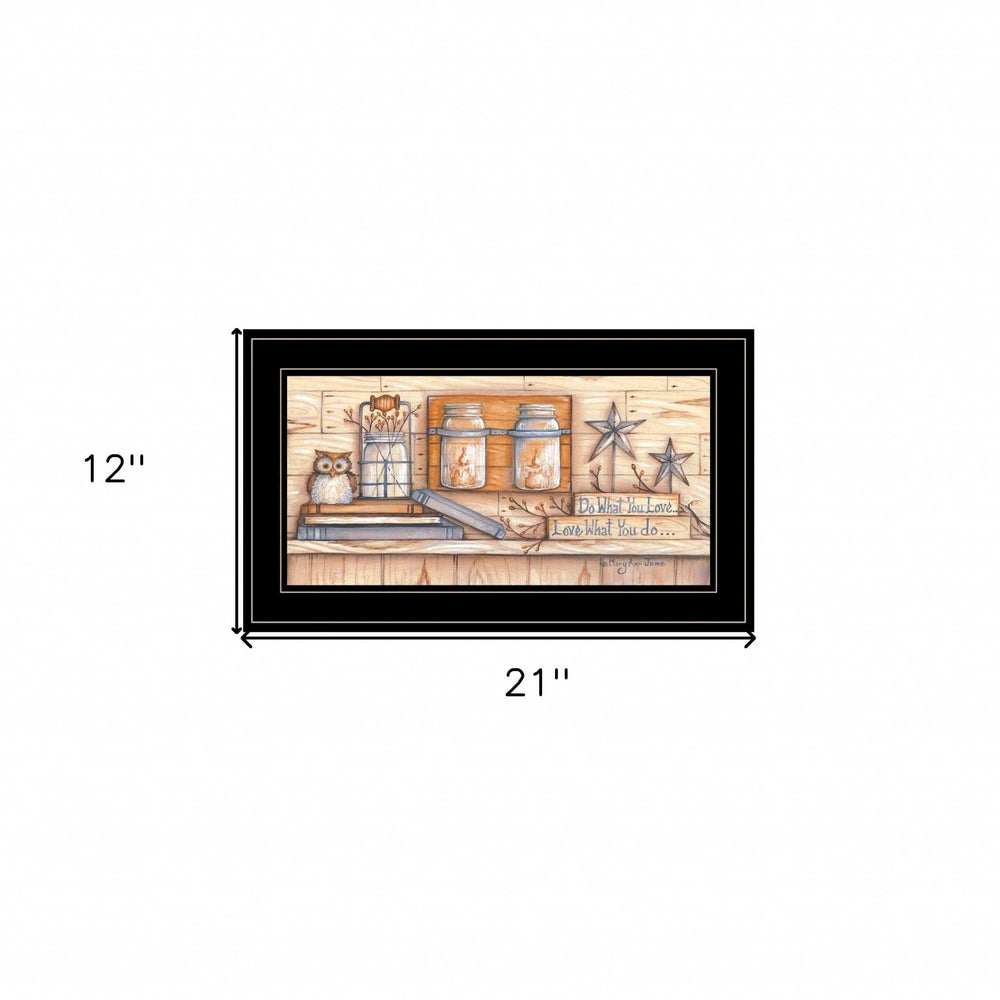 Do What You Love 2 Black Framed Print Wall Art - Homeroots - Flyclothing LLC