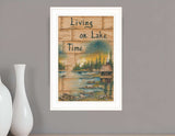 Living On The Lake 1 White Framed Print Wall Art - Homeroots - Flyclothing LLC