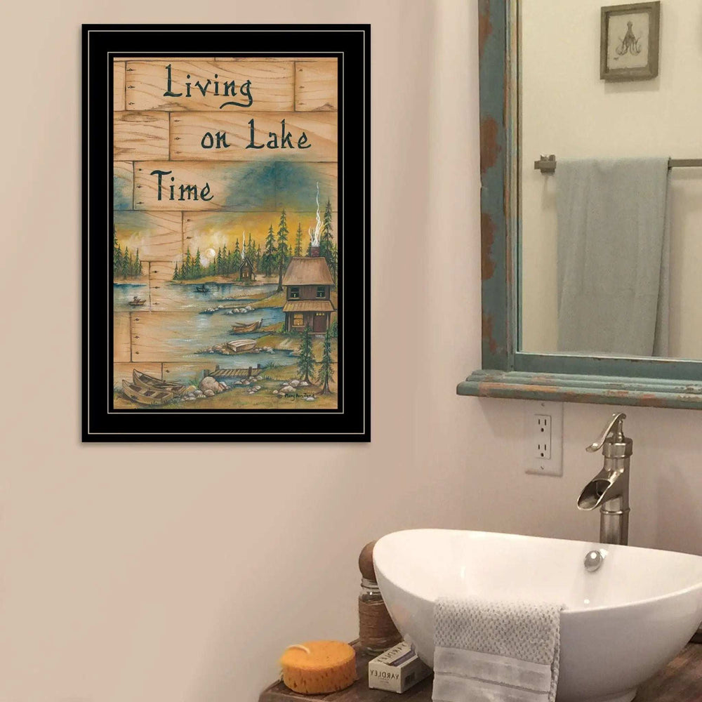 Living On The Lake 2 Black Framed Print Wall Art - Homeroots - Flyclothing LLC