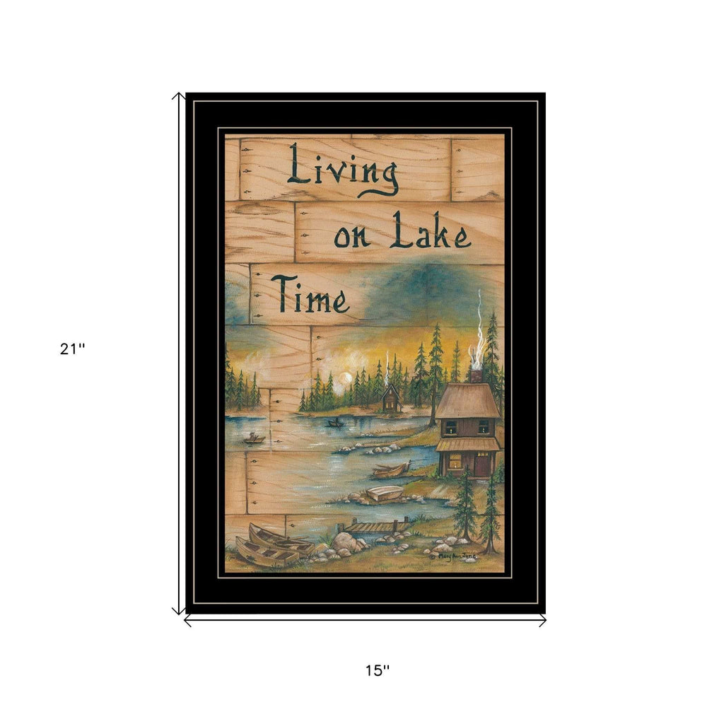 Living On The Lake 2 Black Framed Print Wall Art - Homeroots - Flyclothing LLC