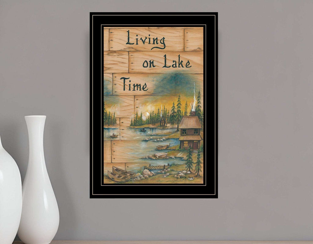 Living On The Lake 2 Black Framed Print Wall Art - Homeroots - Flyclothing LLC