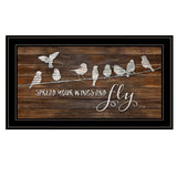 Spread Your Wings and Fly 2 Black Framed Print Wall Art - Homeroots - Flyclothing LLC