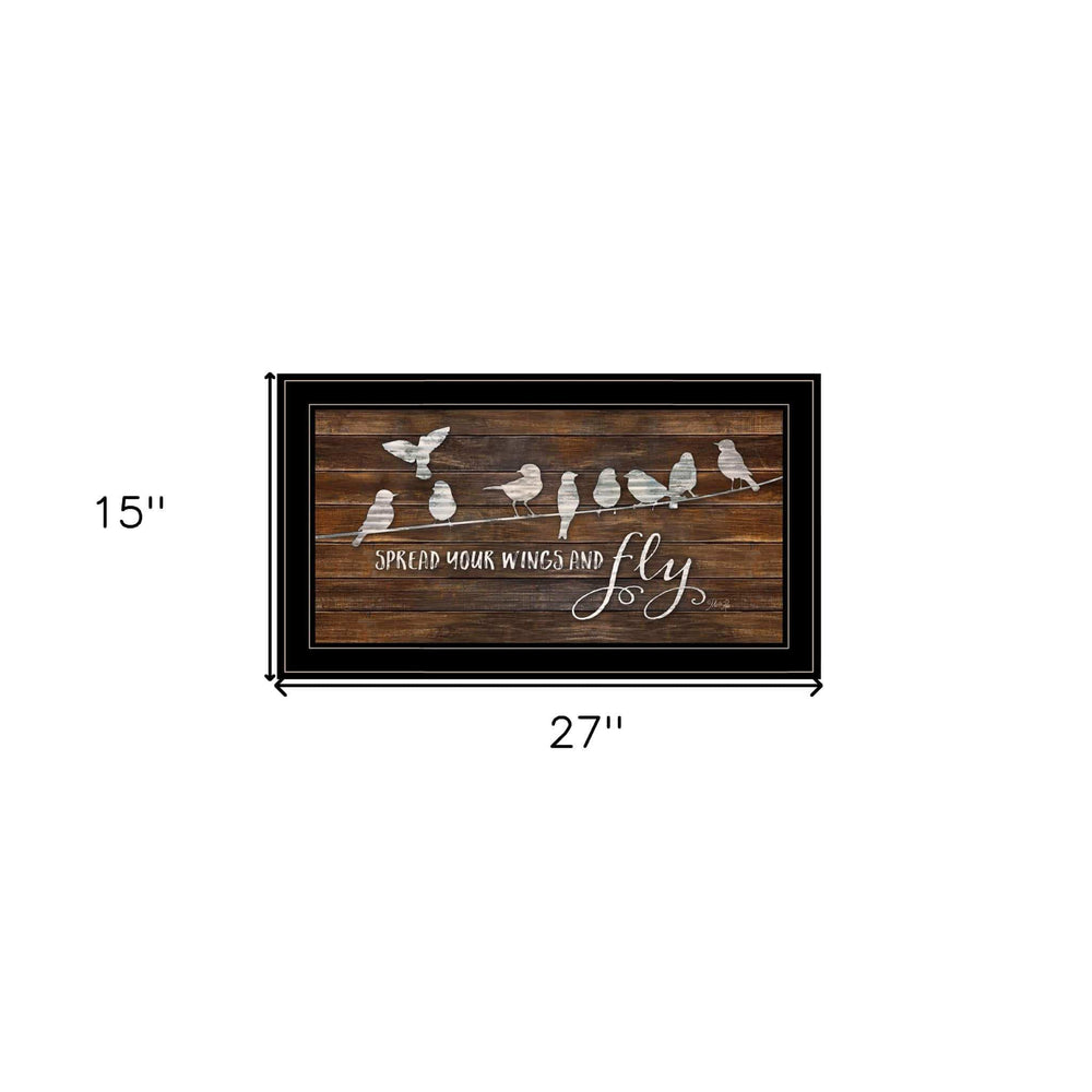 Spread Your Wings and Fly 2 Black Framed Print Wall Art - Homeroots - Flyclothing LLC