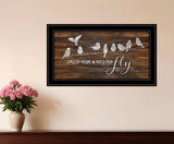Spread Your Wings and Fly 2 Black Framed Print Wall Art - Homeroots - Flyclothing LLC
