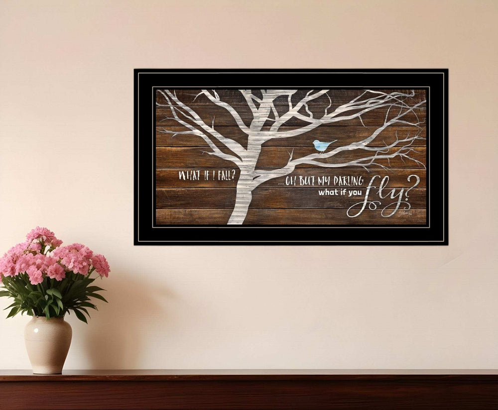 What if You Fly 2 Black Framed Print Wall Art - Homeroots - Flyclothing LLC