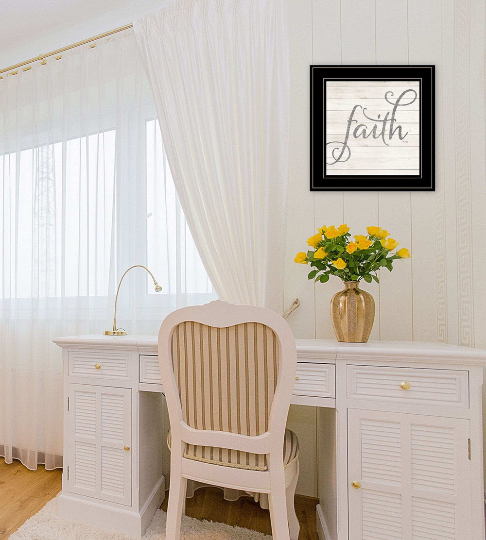 Simple Words Faith 2 Black Framed Print Wall Art - Homeroots - Flyclothing LLC