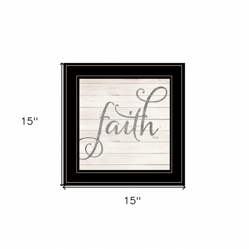Simple Words Faith 2 Black Framed Print Wall Art - Homeroots - Flyclothing LLC