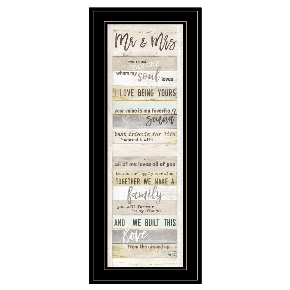 Mr and Mrs 1 Black Framed Print Wall Art - Homeroots - Flyclothing LLC