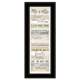 Mr and Mrs 1 Black Framed Print Wall Art - Homeroots - Flyclothing LLC