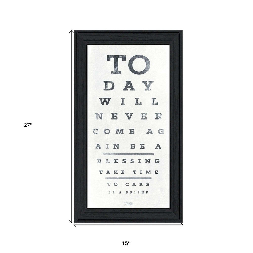 Eye Chart I 1 Black Framed Print Wall Art - Homeroots - Flyclothing LLC