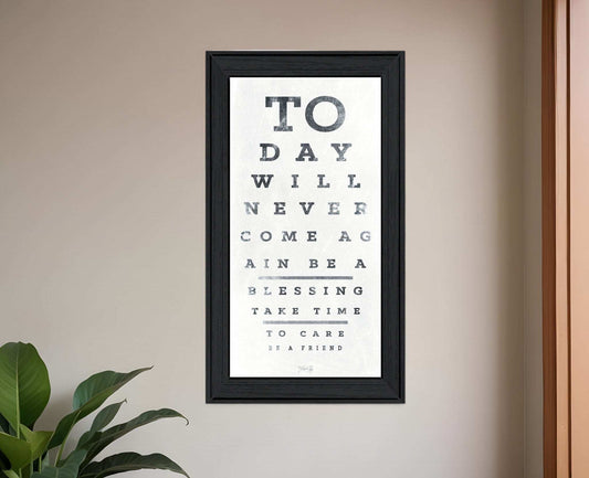 Eye Chart I 1 Black Framed Print Wall Art - Homeroots - Flyclothing LLC